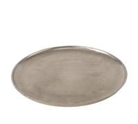 BOLTZE Vassoio Fenice (colore argento, in alluminio, altezza 2 cm, diametro 42 cm, rotondo, realizzato a mano, vassoio da portata, decorazione) 2070747