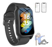 BoluDukNN Allarme Anticaduta per Anziani, Localizzatore Gps per Anziani Con Demenza, Rilevamento Cadute E Chiamata Di Emergenza, Videochiamata HD 4g, Impermeabile Ip67, Più Lingue Black