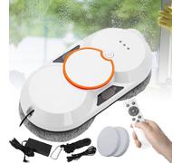 BoluDukNN Aspirapolvere Automatico per Vetri - Doppio Spruzzo d'Acqua + Kit Corda di Sicurezza, Robot per La Pulizia dei Vetri 5600pa, per Edifici Alti Interni/Esterni