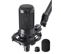 Bolunber Supporto Antiurto per Microfono AT2020, Compatibile con Audio-Technica AT2020USB+, AT2035 & ATR2050, Supporto Ammortizzatore Microfono con Adattatore da 5/8" e 3/8"