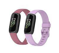 BoLuo 2 Pezzi Cinturini per Orologi per Fitbit Inspire 3 Strap, Cintura di Ricambio Watchband Silicone Bracelet Cinturino Sportivo Wrist Strap Armband per Fitbit Inspire 3 Watch (large, rosa viola)