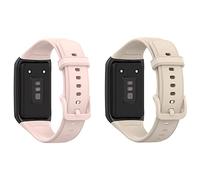 BoLuo 2 Pezzi Cinturini per Orologi per Oppo Band 2 Strap, Cintura di Ricambio Watchband Silicone Bracelet Cinturino Sportivo Cinturino Wrist Strap Armband per Oppo Band 2 Accessories (beige rosa)