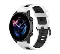 BoLuo 22mm Cinturini per Orologi per Huawei Watch GT Runner/Watch GT3 46MM Band,Cintura Silicone Bracelet Cinturino Strap per Huami Amazfit GTR 3/Amazfit GTR 3 Pro/Amazfit GTR 2 Watch (bianco nero)