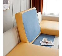 BOLUXIU Coprisedile del divano fodera elastica impermeabile in ecopelle - protezione del cuscino di copertura del divano di alta qualità in tinta unita