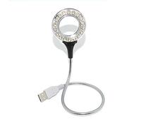 Bolwins C55S USB LED lampada da lettura lampada da 18 x LED USB lampada per PC Notebook Computer Tablet, luce notturna a LED con interruttore per computer/PC flessibile a collo di cigno a 360°
