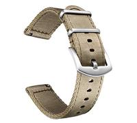 BOLYTE Cinturini Orologi Uomo Donna Nylon Sgancio Rapido Fibbia Dell'acciaio Inossidabile, Cachi, 20mm