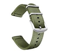 BOLYTE Cinturini Orologi Uomo Donna Nylon Sgancio Rapido Fibbia Dell'acciaio Inossidabile, Verde Militare, 20mm