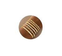 BOMAIL Bracciali in oro per le donne non si ossidano 14K placcato oro 14K braccialetti a catena a maglia impilabili braccialetti a croce in oro delicati braccialetti con perline in oro set di gioielli