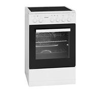 Bomann Cuisinière éléctrique 4 plaques et four de 43L EHC3557-blanc, Largeur 50 cm, 4 zones de cuisson en surbrillance avec interrupteurs à 7 positions, Capacité utile du four : 43 litres