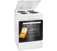 Bomann® Forno 50 cm con fornello | Fornello elettrico autoportante 50 cm con 4 piastre | Piano cottura con forno 48 l | calore superiore/inferiore | 40 °C - 240 °C | incl. lamiera e griglia | Fornello