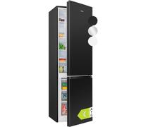 Bomann® Fridge with Freezer 180 cm High, Cool Freezer Combination 268 L with 4 Shelves and 3 Drawers, Door Hinge Changeable, Quiet Fridge Freezer Combination with 36 dB, Fridge KG 7353 Black-inox