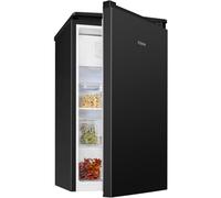 Bomann® Frigorifero con congelatore | 91L | frigorifero piccolo | 2 ripiani | scomparto per verdure | fermata della porta intercambiabile | 0°~ 8°C | mini frigorifero | frigorifero nero | silenzioso |