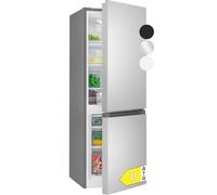 Bomann® Frigorifero con congelatore alto 143 cm | frigorifero con congelatore 175 l con 3 ripiani e 3 cassetti | arresto della porta sostituibile | silenzioso frigorifero KG 322.1 look inox