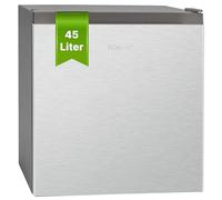 Bomann Frigorifero KB 7245 con vano congelatore, larghezza 45 cm, 49 litri, regolazione continua della temperatura, vaschetta per cubetti di ghiaccio, look acciaio inox