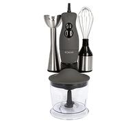 Bomann Frullatore Elettrico a Immersione, Set 3 in 1, SMS 6055 CB per frullare, tritare, Colpire Verdure, Panna, Noci, 400 Watt, Accessori Inclusi Acciaio Inox/Titanio