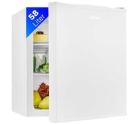 Bomann® KB 7347 Mini Fridge with 58 L Net Capacity, Small Fridge with 2 Removable Glass Shelves, Mini Fridge with Continuous Temperature Control and Interchangeable Door Hinge White
