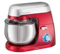 Bomann KM 6009 CB-Impastatrice Potente, Coperchio paraschizzi Trasparente, Regolazione Elettronica della velocità e Funzione pulsazioni, 40 Decibel, Acciaio Inossidabile, Colore: Rosso