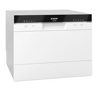 Bomann TSG 7405 - Mini lavastoviglie con attacco per acqua, con tubo flessibile e silenzioso, per piccole cucine/campeggio, lavastoviglie piccola, con protezione per troppopieno | TSG 7405 bianco