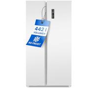 Bomann® Side by Side Fridge-Freezer Combination with Total No Frost and 442 L Net Capacity, Side by Side Fridge with MultiAirflow Technology, SBS 7344 White