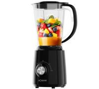 Bomann UM 6083 CB UM 6083 CB - Frullatore a pedale 500 W, senza BPA, 4 lame, in acciaio inox, 1,5 l, funzione di frantumazione, 3 livelli, funzione turbo, coperchio con apertura di riempimento