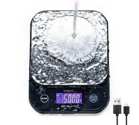 BOMATA - Bilancia per alimenti, super impermeabile, lavabile, 0,1 g, alta precisione, 5 kg, ricaricabile tramite USB, bilancia digitale da cucina per cucinare, cuocere al forno, perdita di peso, ecc.