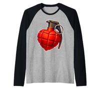 Bomba d'Amore con Bomba a Mano Maglia con Maniche Raglan