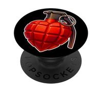 Bomba d'amore con bomba a mano PopSockets PopGrip Adesivo