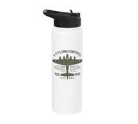 Bombardiere B-17 "Fortezza Volante" Seconda Guerra Mondiale con Occhiali Invecchiati Stainless Steel Insulated Water Bottle
