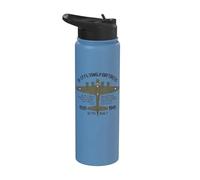 Bombardiere B-17 "Fortezza Volante" Seconda Guerra Mondiale con Occhiali Invecchiati Stainless Steel Insulated Water Bottle