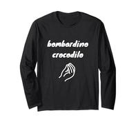 Bombardino Crocodilo Divertente Brainrot italiano Maglia a Manica