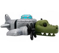 Bombardino Crocodilo - Figura Articolata XL 17 cm - Elice Girevole e Bocca Mobile - Meme Viral Brainrot - Collezionabile Meme Italiani