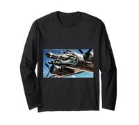 Bombardiro Crocodilo Funny Brain Rot Gen Alpha Meme Maglia a Manica