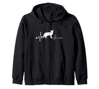 Bombay Cat Heartbeat Funny Kitten for Cats Lovers Felpa con Cappuccio