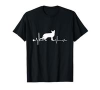 Bombay Cat Heartbeat Funny Kitten for Cats Lovers Maglietta