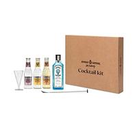 Bombay Sapphire Gin Cocktail kit, include Bombay Sapphire London Dry Gin, Vol. 40%, 50 cl / 500 ml, Fever Tree Acqua tonica, Soda e Ginger Ale 20 cl /200 ml, Bar Spoon e Jigger