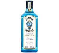 Bombay Sapphire London Dry Gin, 40% vol., 70 cl / 700 ml, gin 100% infuso a vapore con 10 botanical accuratamente selezionati (Confezione da 6)