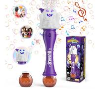 Bombble Halloween Fantasma Macchina Bolle di Sapone, Bacchetta per Bolle Automatica per Bambini con Musica/Luci/Soluzione, 5000+ Bolla/Min Macchina per Fare le Bolla per Festa All'aperto Halloween