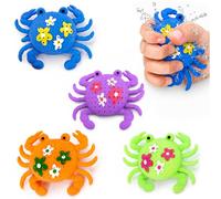 Bombe ad acqua, 4 pezzi, giocattoli riutilizzabili per piscina, animali acquatici con effetto bomba d'acqua, giocattolo da bagno comprimibile per piscina, vasca da bagno, granchio per il bagno, la
