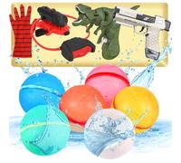 Bombe ad acqua riutilizzabili, con chiusura automatica, mini pistola ad acqua per bambini, giocattolo acquatico per bambini, giocattolo per attività all'aperto, gadget estivi (set di bombe ad acqua)