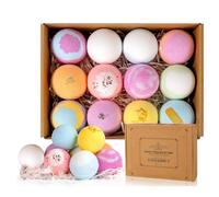 Bombe da bagno, 6pcs 60g Bombe doccia ingredienti naturali idratanti le lenisce la pelle, allevia le bolle da bagno a stress spa essenziale per i regali delle donne