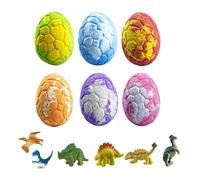 Bombe Da Bagno Per Bambini, 6 Pezzi Divertente Gioco Colorato Di Dinosauri Con Giocattoli All'interno, 1 Scatola, Bombe Da Bagno Per Bambini, Palline Frizzanti, Ingredienti Naturali Delicati Sulla Pel
