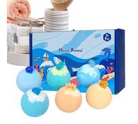 Bombe da bagno per bambini, 6 pezzi, fatte a mano, naturalmente divertenti, palline da bagno per bambini con giocattoli luminosi, per casa, vasca da bagno, bagno, relax, giochi, compleanni, feste e