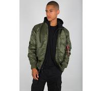 ALPHA INDUSTRIES Giacca di mezza stagione 'MA-1 D-Tec' oliva / rosso / nero / bianco, Taglia M