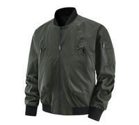 Bomber da uomo Trench sportivo Cappotti Multitasche Baseball Uniforme Giacca, Deep En8, M