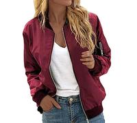 Bomber Donna Estivo,Giubbotto Primaverile Donna,Floreale Bomber a Manica Lunga Con Cerniera Stand Up Collar Outwear Cappotto Corto Primavera Giacca Estiva Giacca Per Il Tempo Libero Giacchetto