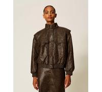 Bomber effetto pelle a stampa python Twinset - 38