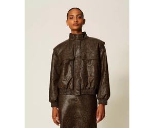 Bomber effetto pelle a stampa python Twinset - 38