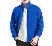 Bomber - Giacca leggera da uomo, alla moda, per lavoro, per il tempo libero, con chiusura a strappo, da uomo, leggera, giacca a vento, blu cielo, M