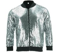 Bomber Giubbino Lucido Paillette Glitter Luccicante Lamè Firefly Oro Argento