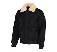 BOMBER IN LANA COLLO ECOPELLICCIA AIRGUARD SCHOTT NY Blu